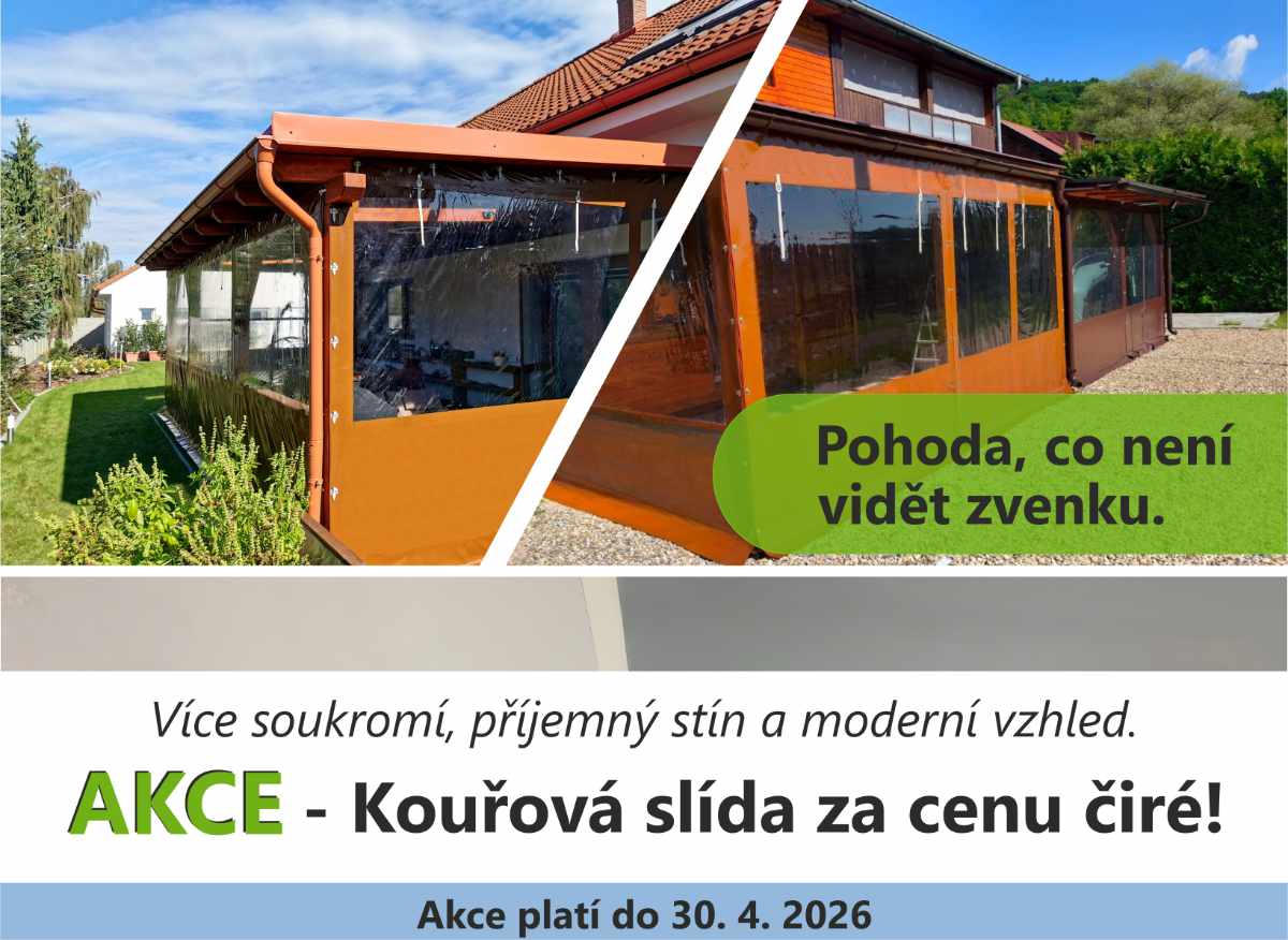 Akce - kouřová slída za cenu průhledné